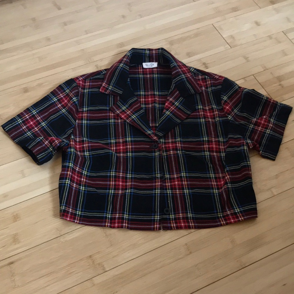 Brandy Melville J Galt Vivian Top Black Red